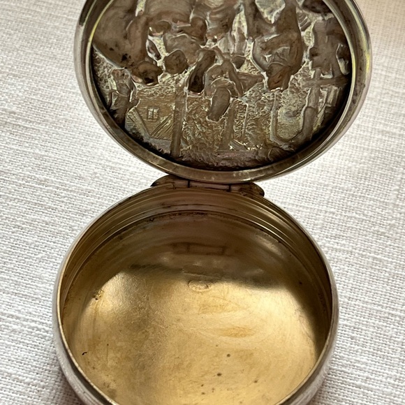 Silver Pill Box Denmark Hans Jensen Makers Mark - Picture 4 of 4